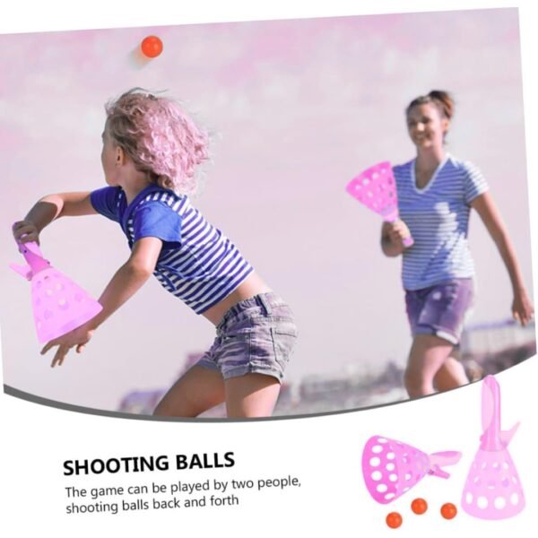 Storio Click and Catch Twin Ball Launcher Game with 3 Balls Indoor Outdoor Toy Set, Pop & Catch Ball Play Fun Boys & Girls - Multicolor - Image 6