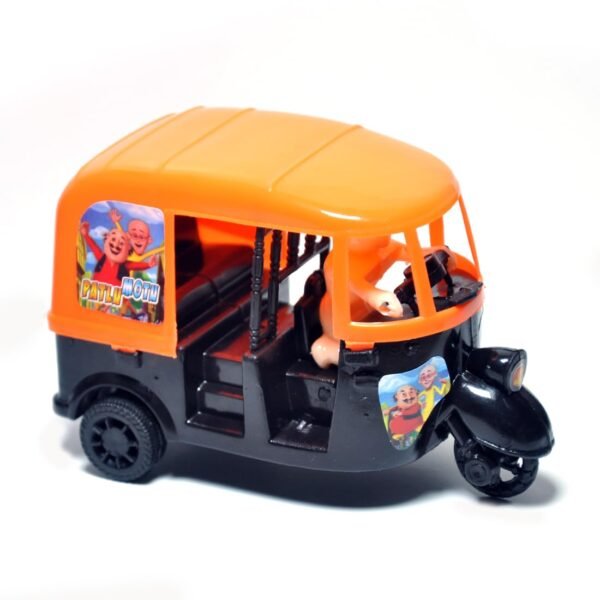 Arb Toys Pull Back Plastic Auto Rickshaw Model Toy - Perfect For Playtime Adventures, Ideal Toy For Boys & Girls 2 Years Above (Pack Of 1) Color May Vary (Black) - Kids