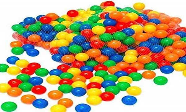 LONGMIRE Baby Kids Play Medium Size Soft Plastic Non Toxic Balls for Kids 1 Year Old Girls (50 Balls)