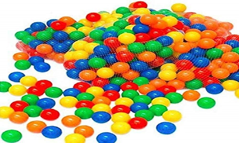 LONGMIRE Baby Kids Play Medium Size Soft Plastic Non Toxic Balls for Kids 1 Year Old Girls (50 Balls)