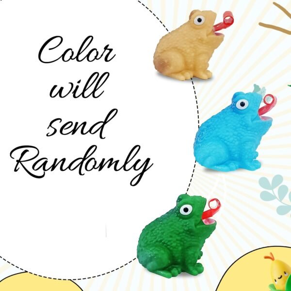 Squeeze Frog Toy/Whistle Sound Frog Toy for Kids/Mind Relaxing Toy/Choo-Choo Sound Frog for Kids and Adults (Multicolour) (Set of 2) - Image 4