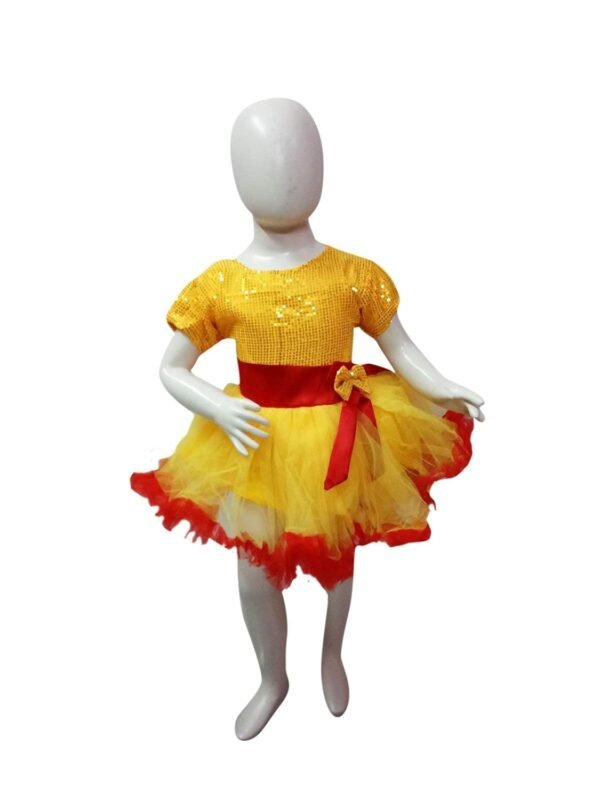 BookMyCostume Red & Yellow Fire Western Dance Skirt Girls Fancy Dress Costume - Premium 6-7 Years - Image 6