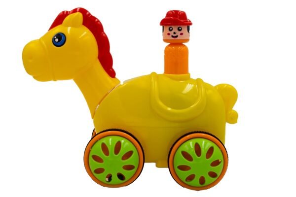 Push N Go Horse | Travel Toys | Birthday Gift | 1-6 Year | Realistic Design | Indoor Outdoor Play | Safe and Non-Toxic | Gift for Kids | Multicolour