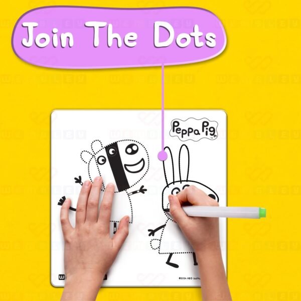 Wembley Peppa Pig - 3 in 1 Jigsaw Magnetic Puzzle for Kids 3+ Years Educational Fun Learning DIY Creative Activity Set Dot-to-Dot Sketching Includes 3 Puzzles, 1 Board, Sketch Pen & Duster - Image 4