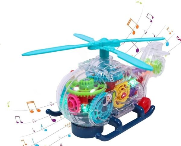 Transparent 3D Toy 360 Degree Rotation, Gear Simulation Mechanical Sound and Light Toy for 2-5 Years Boys and Girls (XUV) - Image 6