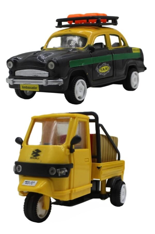Neoinsta 3 Wheeler Tempo and Taxi Combo Vehicle Toys for Kids 3