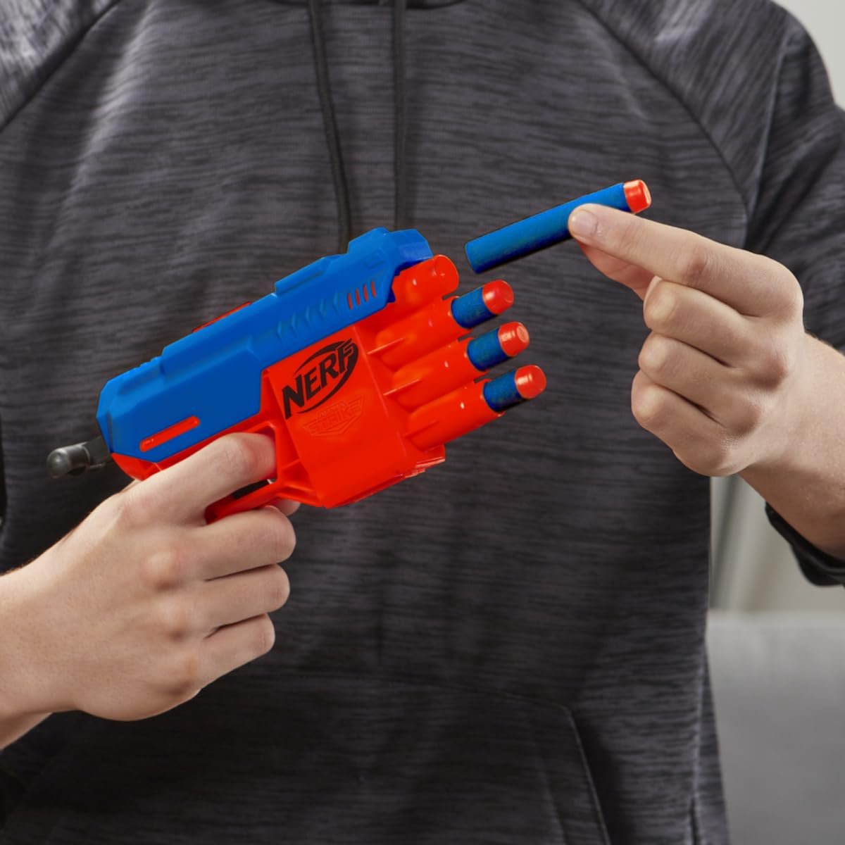 Nerf Alpha Strike Fang Qs-4 Toy Blaster, Fire 4 Darts in A Row, 10 Nerf Darts, Gift Toys for Kids Teens&Adults, Toy for Boys, Birthday Gift Toy Ages 8+,Best Xmas Gift,Multicolor - Image 2