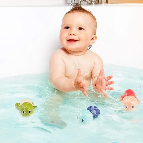 Storio Cute Swimming Baby Water Bath Toys for Toddlers | Turtle Toy | 1-3, Floating Wind Up Toys for 1 2 3 4 5 Year Old Boy Girl, New Born Baby Bathtub Water Toys, Preschool Toddler Pool Toys - Image 6