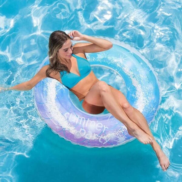 Unicorn Swim Ring Rainbow Horse Pool Swim Ring Naruto Pool Inflatable Water Ring Toys for Kids and Adults - (80 CM, Happy Summer)