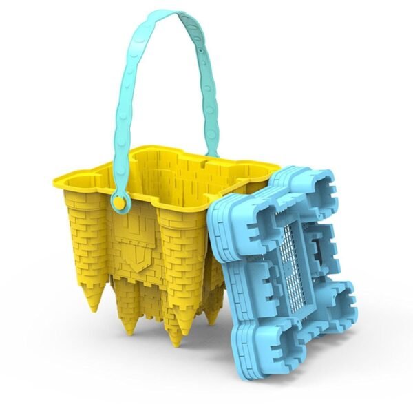 MYADDICTION 14x Sand Castle Toy for Kids Playground Outdoor Sand Toys for Ages 4-7 Years Yellow - Image 2