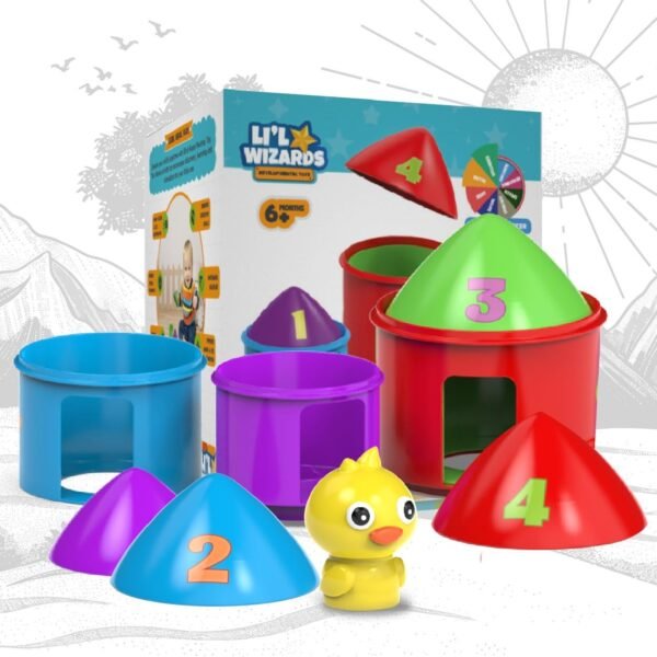 Li\'l Wizards Bird House Nesting Toy with Peek-A-Boo Feature|Learning Toy for Infants & Toddlers Kids|Interactive Baby Toy|Birthday and Return Gift for Kids|Stacking & Sorting Game|Made in India
