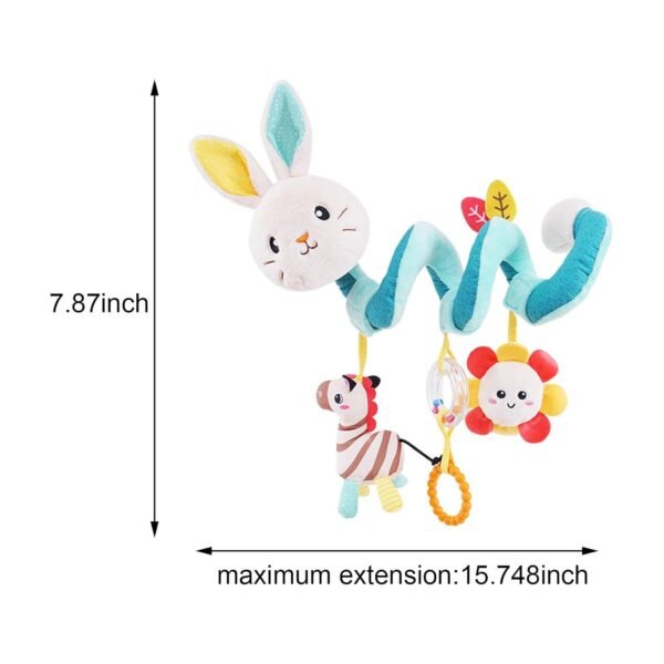 bnf® Babies Spiral Activity Toy Spiral Hanging Rattle for Kids Infants Boys Girls Rabbit - Image 3