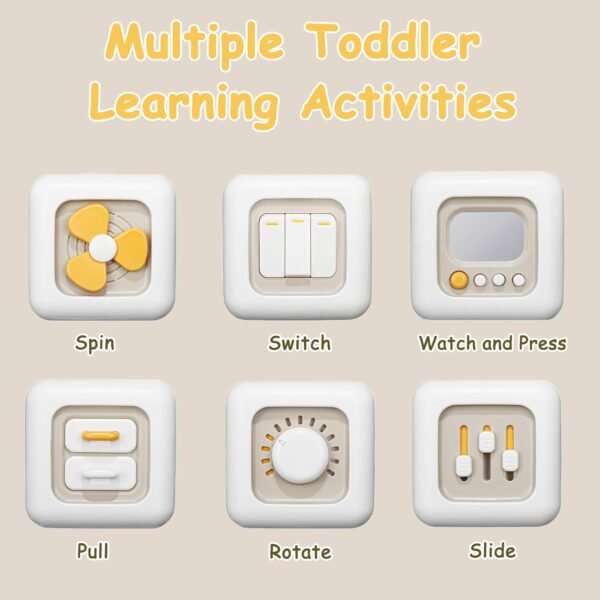 Busy Cube Toys for 1 Year Old Boy, Montessori Toys for 1+ Year Old, Travel Sensory Toys for Toddlers 1-3, Learning Fine Motor Skills| 1st Birthday Gifts Stocking Stuffers Boy 12 Months + - Image 5