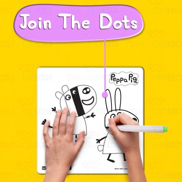 Wembley Peppa Pig - 3 in 1 Jigsaw Magnetic Puzzle for Kids 3+ Years Educational Fun Learning DIY Creative Activity Set Dot-to-Dot Sketching Includes 3 Puzzles, 1 Board, Sketch Pen & Duster - Image 4