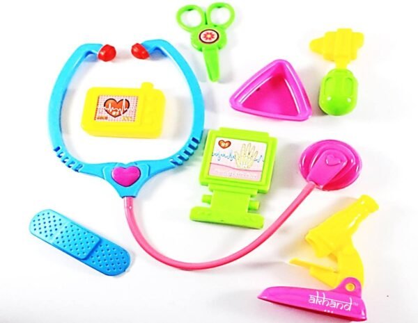 Combo Of Doctor Set And Beauty Set Toy For Kids- Multi Color - Image 3