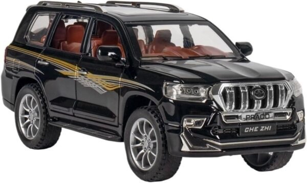 Compatible for 1:24 Toyota Prado Toy Car Model, Diecast Collectible Pull Back Model Car with Sound and Light, Toy Gift Vehicles for Adults Kids Boys Girls?Black? - Image 3