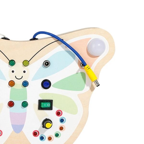 Toy Montessori Wooden Busy Board Sensory Toy for Boys Girls Toddlers 1+ Year Old Butterfly