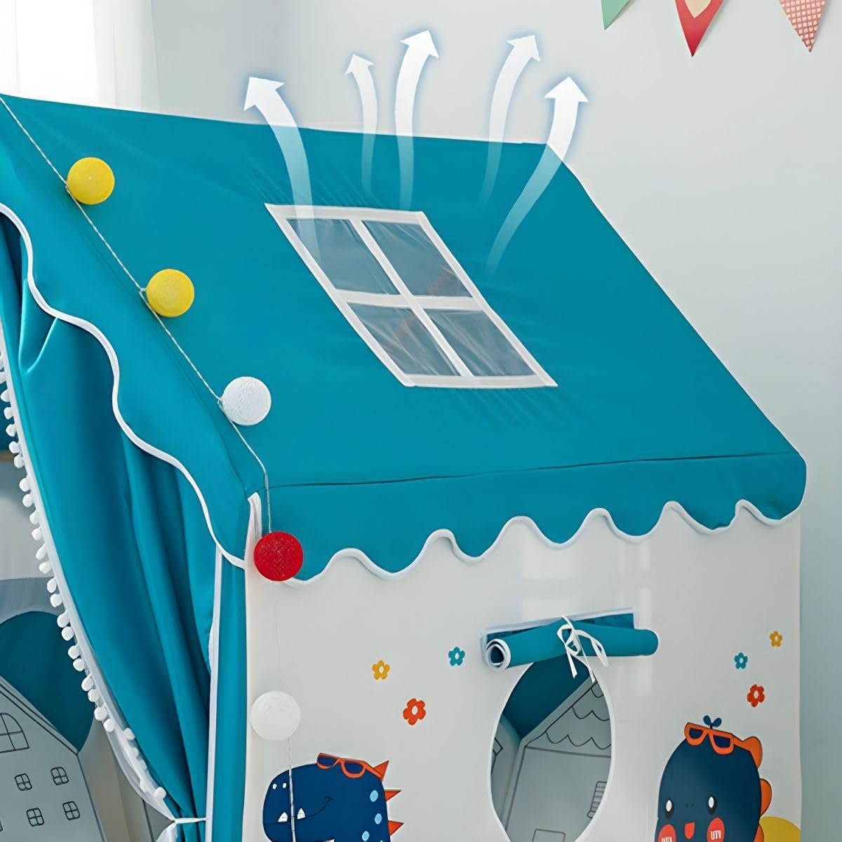 Colorfull and Extremely Light Weight Indoor and Outdoor Kids Play Tent House for 3-8 Years Old Kids Girls and Boys (DNS-052) - Image 5