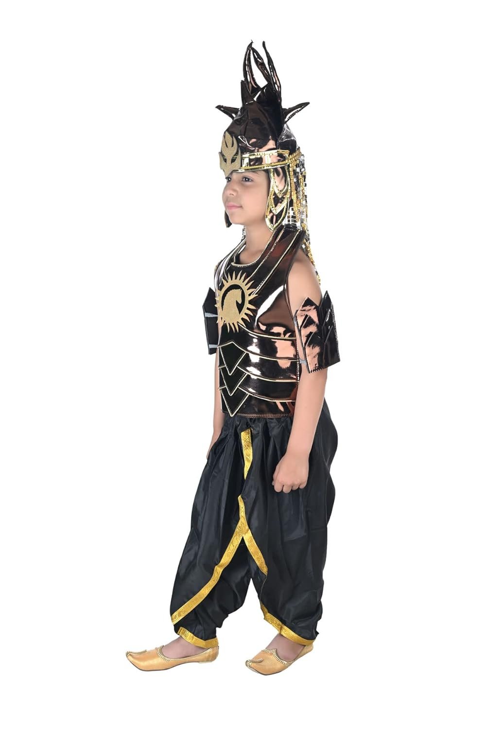 BookMyCostume Baahubali Warrior Indian Movies Character with Helmet Kids & Adults Fancy Dress Costume - Image 4