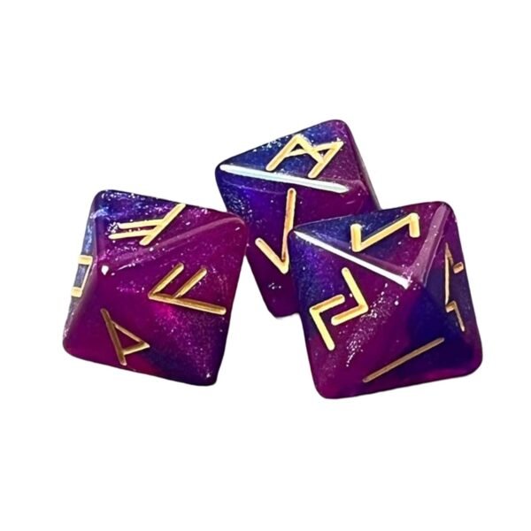 3 Pieces Multi Sided Astrological Dice for Constellation Divination Accs Violet|Toys & Hobbies | Games | Other Games|3 Polyhedral Rune Dices