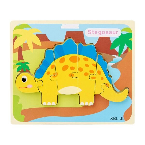 bnf® Wooden Dinosaur Puzzles for 1 2 3 Year Old Kids Educational Toys Style2 Baby | Toys for Baby | Developmental Baby Toys - Image 4