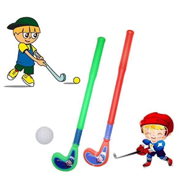 Verbier Hockey Set for Kids 2 Hockey Sticks 1 Ball Kids Party Return Gift (3-5 Year) Pack of 1 - Image 3