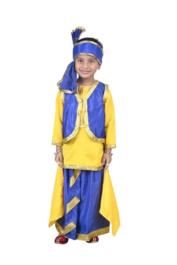 BookMyCostume Punjabi Folk Dance Costume Bhangra for Boys and Men 6-7 years