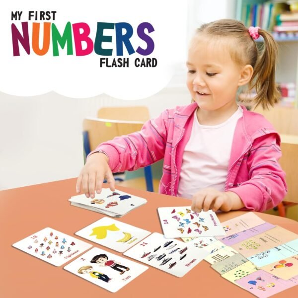 Wembley Math_skills Flash Cards For Kids Toys 1 2 3 4 5 Years Babies Boys Girls | Educational Preschoolers Montessori Early Learning Flash Cards Numbers, Set Of 28 Cards - Image 3