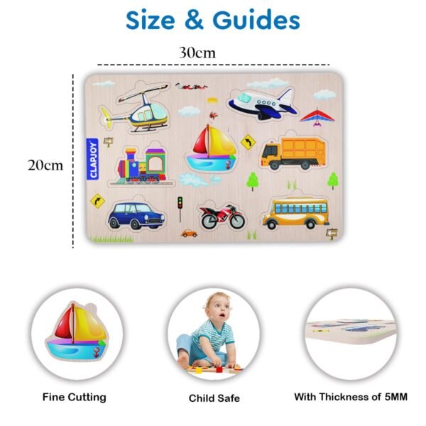 Wooden Learning Educational Board for Kids, Puzzle Toys for 2 Years Old Boys & Girls (Combo of 4) - Image 3