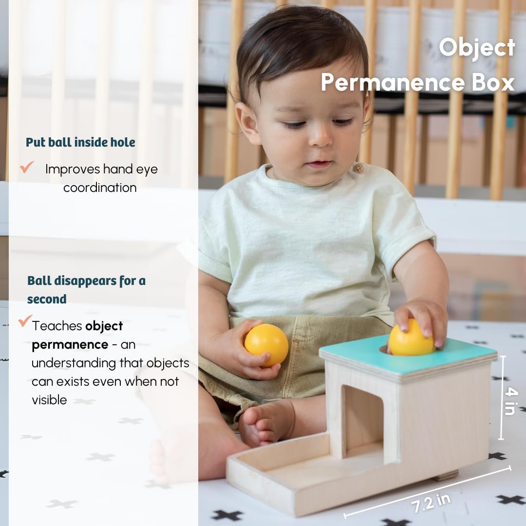Curious Cub Montessori Learning Wooden Baby Toys | Box 4: 7+ Months | Montessori Toys For 7+ Months |Early Child Development,Sensory Toy & Fine Motor Skills|New Born Baby Toy|Gifts For New Born Babies - Image 3