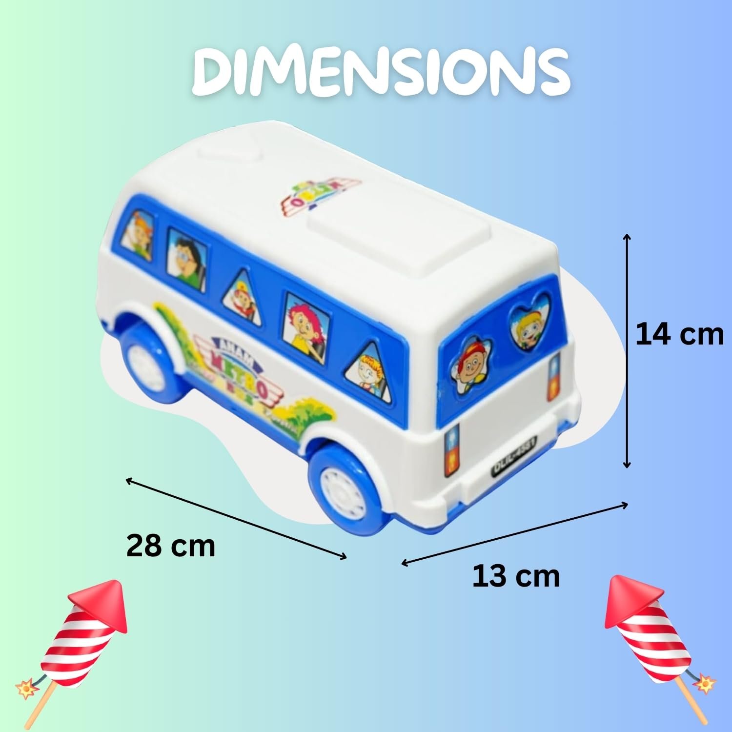 Friction Powered Metro Bus for Toddlers | School Bus Toy for Children 2-5 Years | Vehicle Toys - Image 3