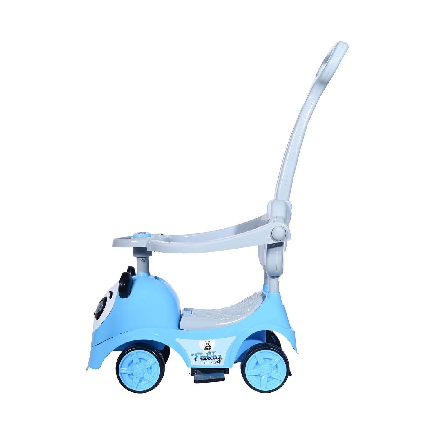 JoyRide Teddy Plus Ride On Push Musical Baby Car with Protective Arm Rest and Parent Handle, Storage, Age 1-3 Years (Blue) - Image 3