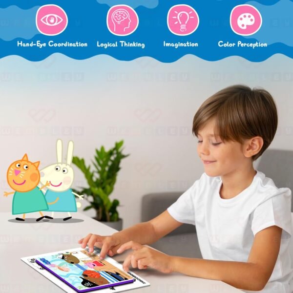 Wembley Peppa Pig - 3 in 1 Jigsaw Magnetic Puzzle for Kids 3+ Years Educational Fun Learning DIY Creative Activity Set Dot-to-Dot Sketching Includes 3 Puzzles, 1 Board, Sketch Pen & Duster - Image 6