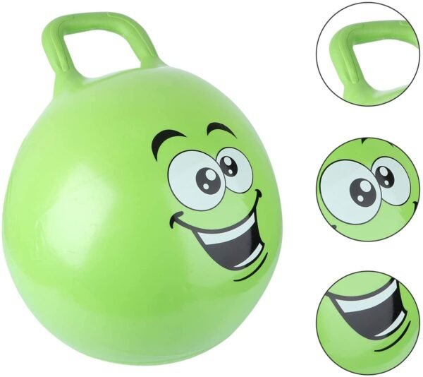 Cloyster Bouncing Space Hopper Ball Hop Hopping Ball Inflatable Bouncer Hoppity Hop Jumping Ball Children Yoga Outdoor Game Gymnastic Hopper Jump N Bounce Retro Ball Handle Ride-on Toy Bouncy for Kids - Image 3
