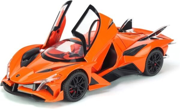 Compatible for 1:32 Apollo Evo Toy Car Model, Diecast Collectible Pull Back Model Car with Sound and Light, Toy Gift Vehicles for Adults Kids Boys Girls?Orange?
