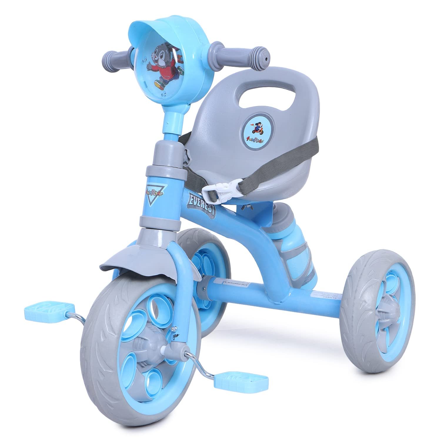 Fun Ride Tricycle Kids Musical Plug and Play Trike 1-4 Ys - Sipper, Seat Belt, EVA Tyre for Indoor and Outdoor - Trike for Boys and Girls - Up to 25 Kg - Made in India, Blue - Image 3