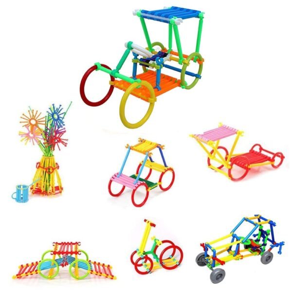 Smart Stick Building Blocks for Kids-200Pcs Blocks Creative Construction Set Toy for Kids Educational Preschool Learning Toys,Ideal for 3-8 Years Old Kids Boys & Girls(Puzzle Blocks) - Image 5