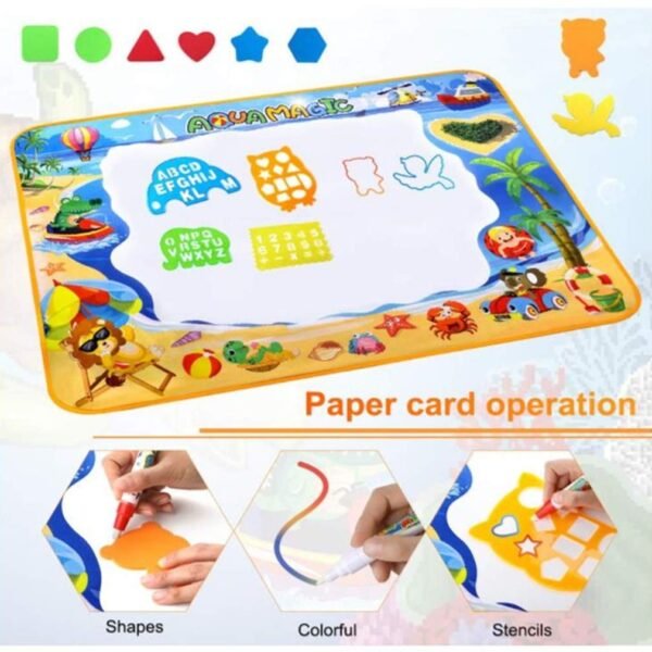 AM ANNA Water Doodle Mat, Kids Painting Writing Doodle Toy Mat - Color Doodle Drawing Mat Bring Magic Pens Educational Toys for Age 2 3 4 5 6 7 Year Old Girls Boys Age Toddler Gift - Image 3