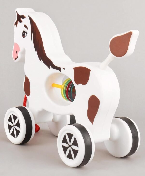Storio Baby Products Pull Along Toddler Toy, Pull Along Toy with Attractive Design, Developmental Toy for 1 Year Old Girl Boy - Horse - Image 6