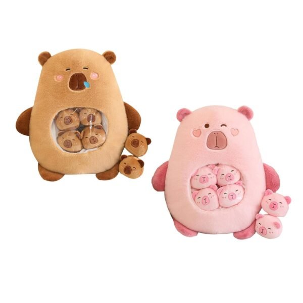 Toy Capybara Plush Toy Cartoon Soft Capybara Stuffed Toy for Kids Birthday Gifts Brown - Image 4
