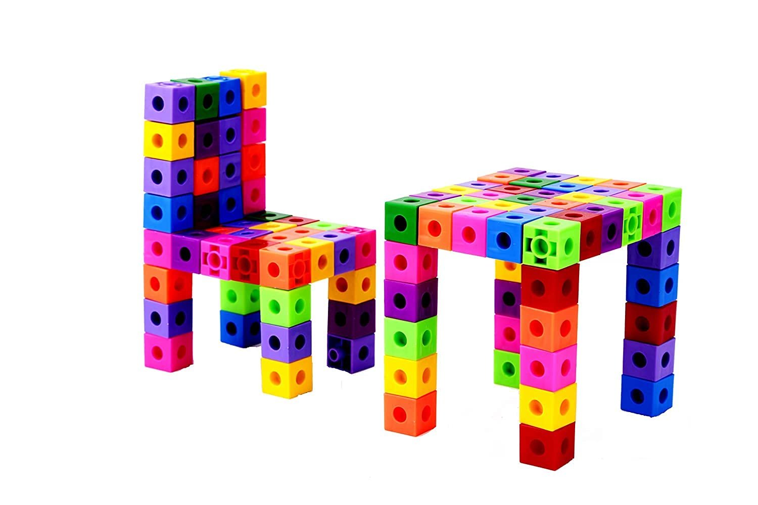 Cubic Blocks, Interlocking, Creative and Learning Educational Toy Set for Kids,Block Game for 3-8 Years Old Kids Boys & Girls,Multi Color,Random Color - Image 3