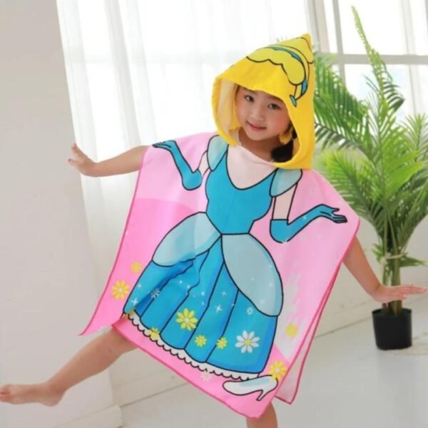 Crocodile Poncho Towel for Kids | Hooded Bath Towels | 60 x 60cm Toddler Pool Towel for Boys & Girls, 1-7 Years | Cute & Cozy Bathrobe Alternative - Image 4