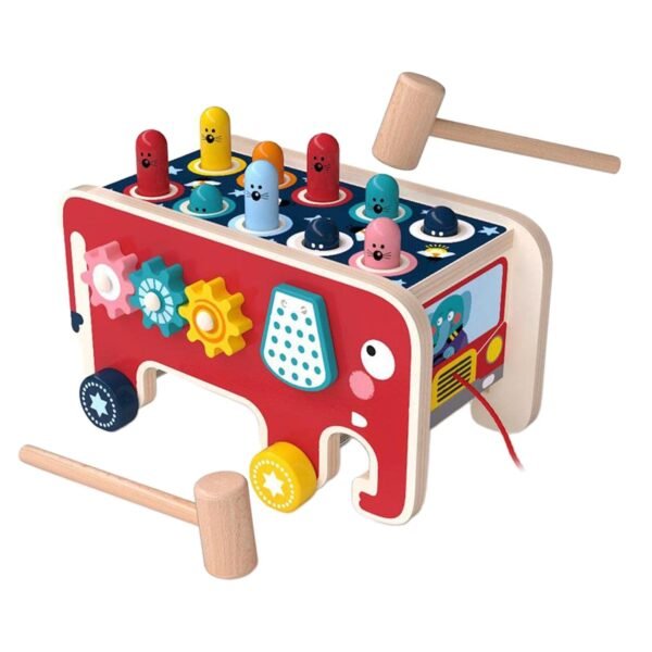 Toy Hammering Pounding Bench Montessori Beat Toys Playset for Kids Learning Toys Style A - Image 6