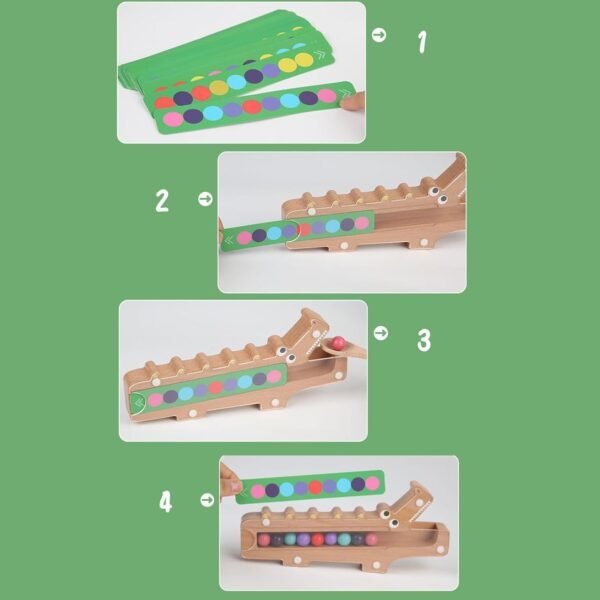 bnf® Crocodile Clip Bead Toy Wooden Beads Game for Girls Boys 3 4 5 Year Old Kids - Image 6