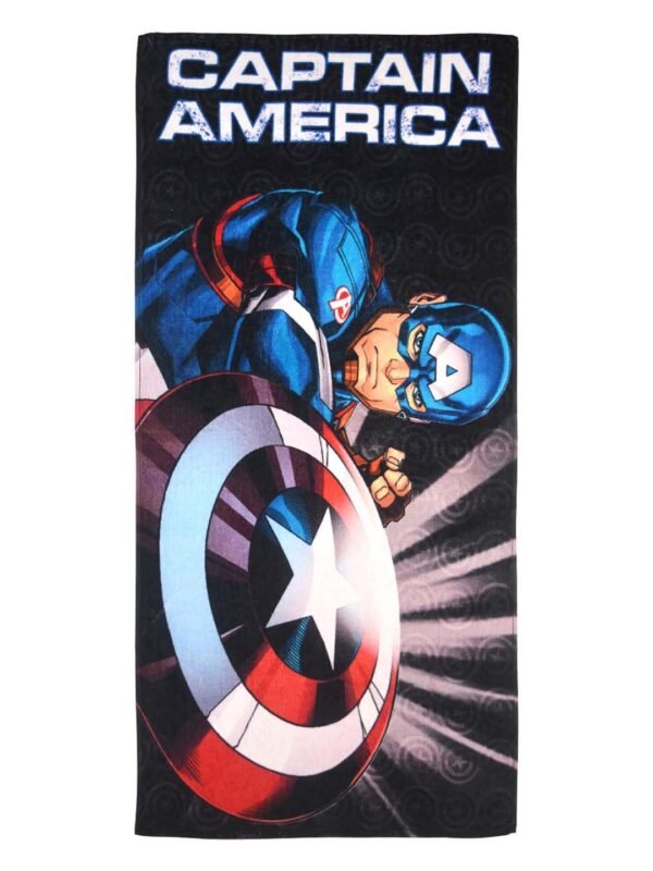 Captain America Kids Cotton Bath Towel,Superhero Themed Soft & Absorbent Towel for Boys & Girls, 60x120cm, 350GSM