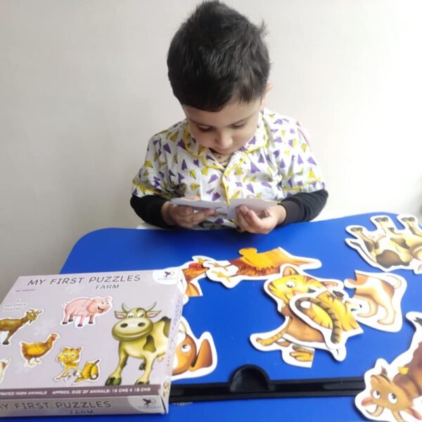 TOYKRAFTT 2 Piece Floor Puzzles for Kids Age of 2 Years Above, Chunky Pieces, Educational Toys for Toddlers, My First Farm Animal Puzzles - Image 2