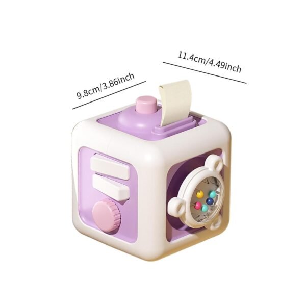Toy Activity Cube Educational Toy Travel Sensory Toy for Toddlers 1-3 Boys Girls Purple - Image 4