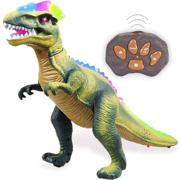 SPIRITUAL HOUSE Dinosaur Toys for Kids 6-7 8-12, 2.4G Remote Control Dilophosaurus Action Figure Boys Girls 4-7 Years RC Walking with Lights and Sounds One-Key Demo Dino Toy - Image 3