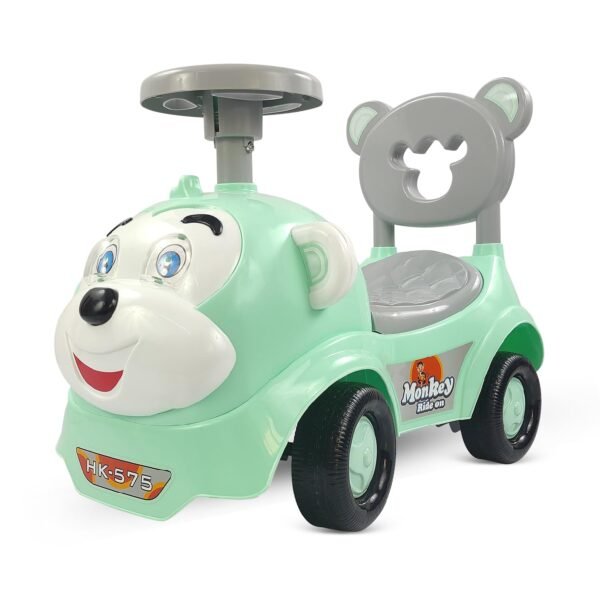 Dash Monkey Ride On for Kids Baby Car Ride On for Kids 2 Years+ Push Car for Baby with Backrest and Under Seat Storage Utility Box for Toys (Capacity 20kg | Green)