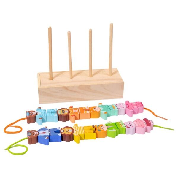 bnf® Animal Stringing Threading Beads Toy Sensory Toys for 1 2 3 4 Years Old Kids